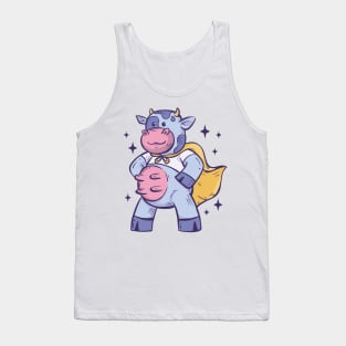 Super hero cow Tank Top